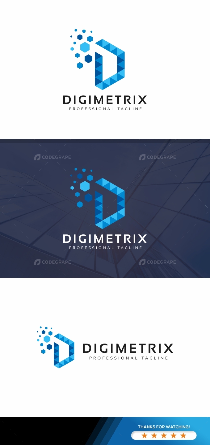 Digital D Letter Logo