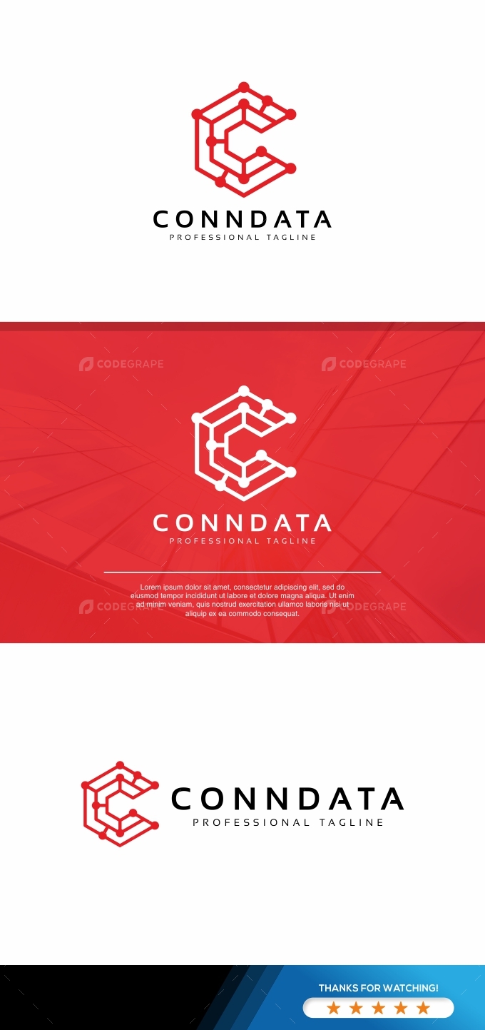 Connect Data C Letter Logo