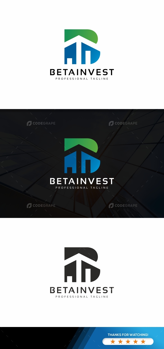 Betainvest B Letter Arrows Logo