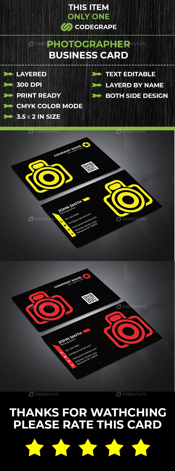 Photogrpher Business Card