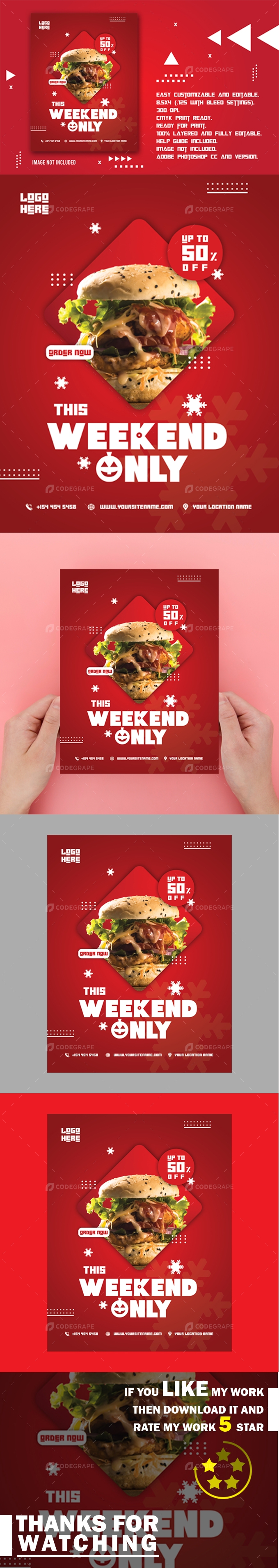 Weekend Sale Food Promotional Flyer