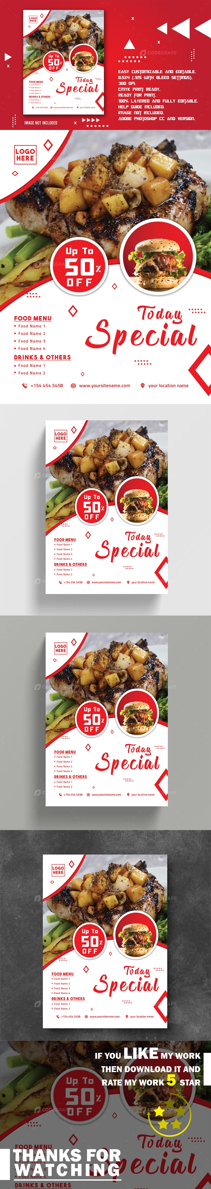 Special Food Promotional Flyer Template