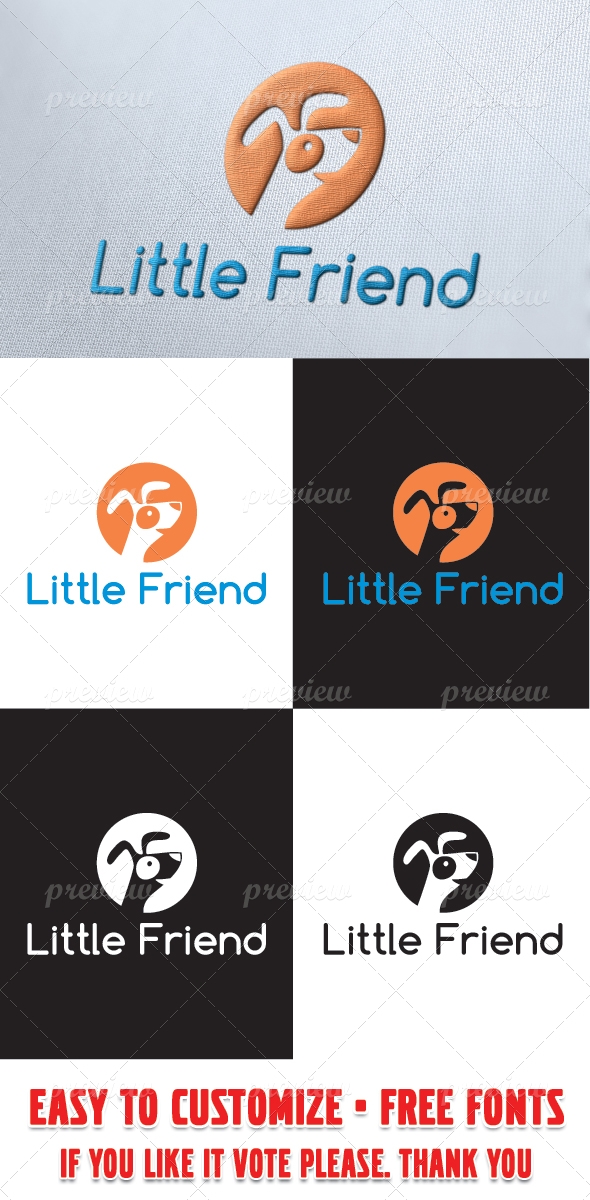 Little Friend Logo Template