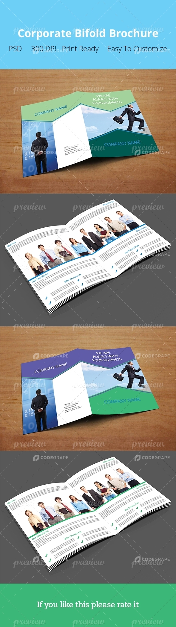Corporate Bifold Brochure Template