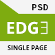 Edge Single Page Bootstrap PSD Template