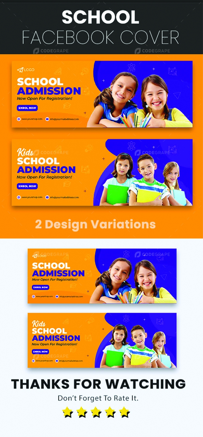 School Admission Facebook Cover