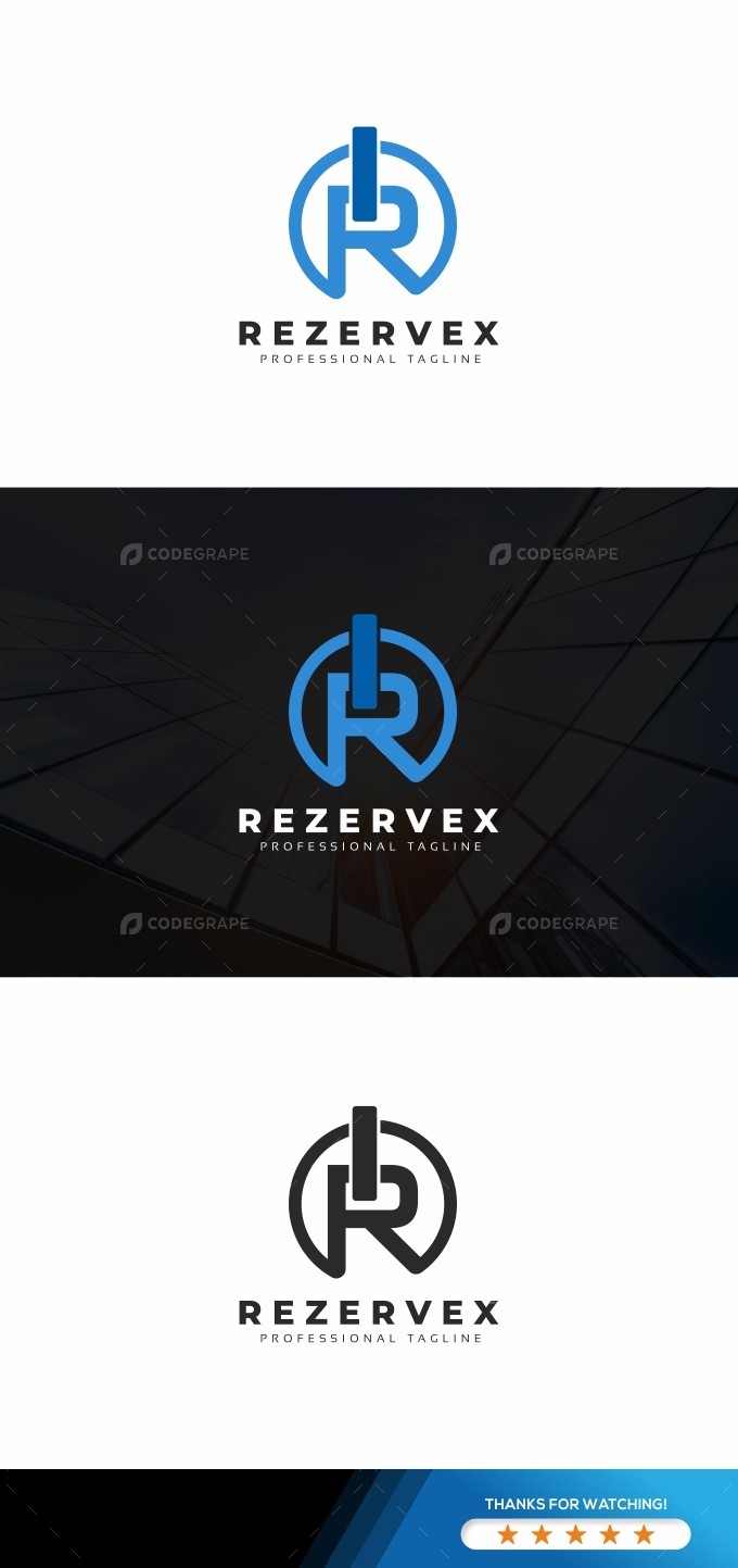 Rezervex R Letter Logo