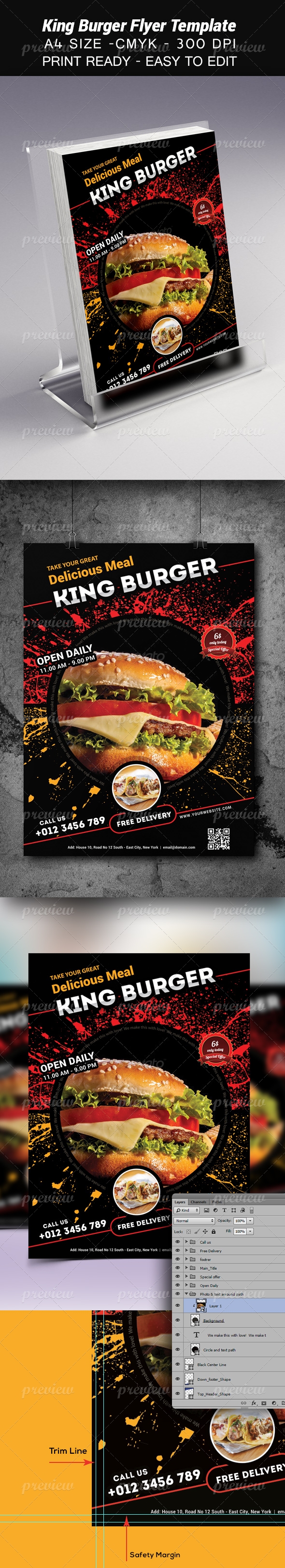 King Burger / Food Flyer Template
