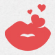 Kiss Heart Logo Template