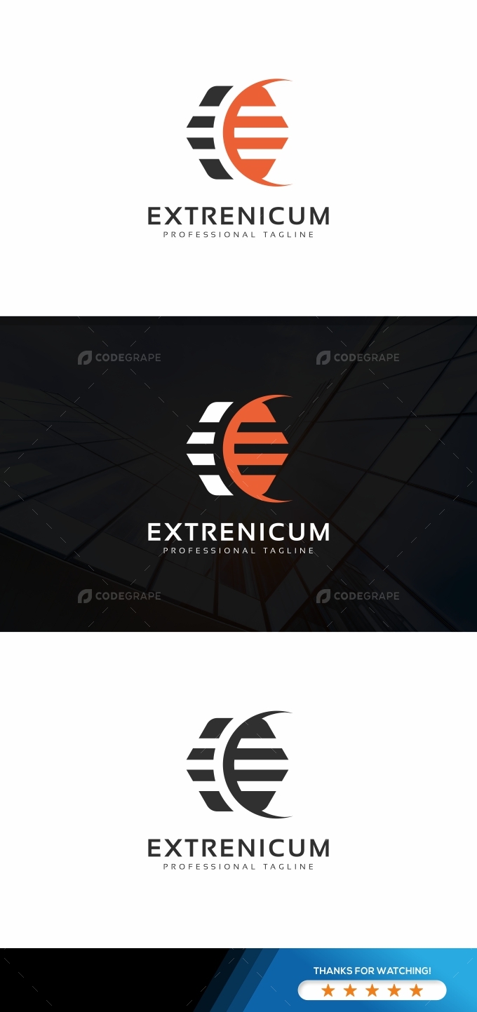 Extrenicum E Letter Logo