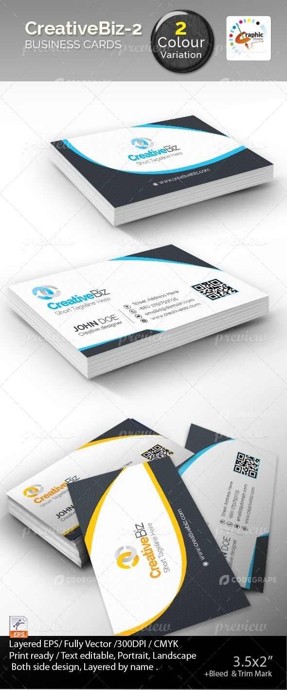 CreativeBiz-2 Corporate Business Cards
