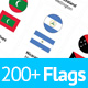 200+ Flags From Around The World | Flat Vector Circle Rectangle Icons