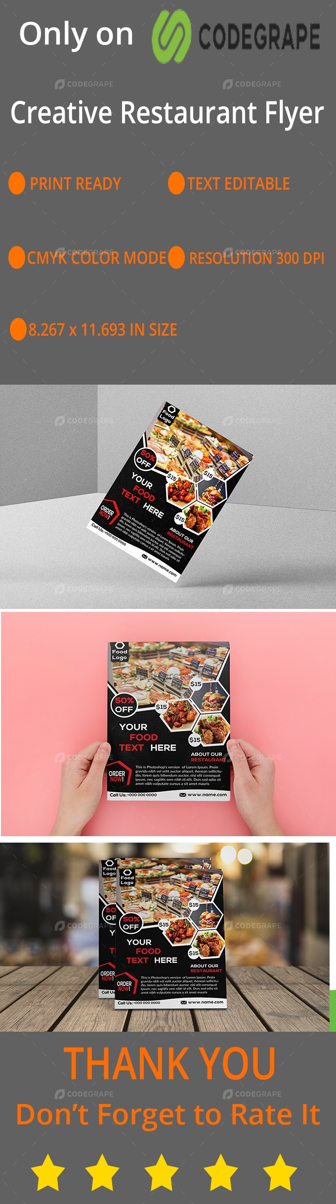 Creative Restaurant Flyer Design