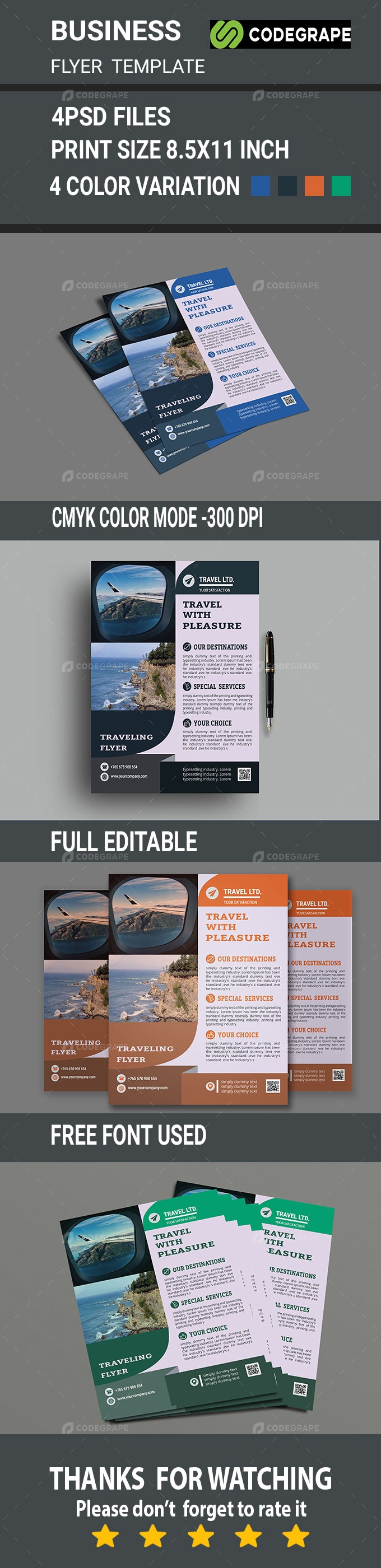 Corporate Travel Flyer Template