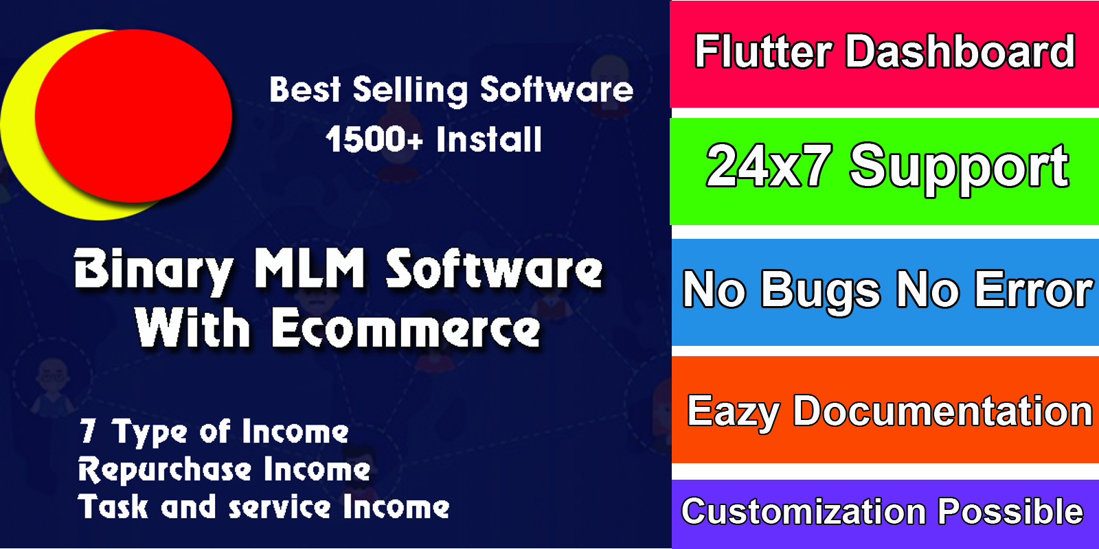 Binary MLM Software with ecommerce and Autopull