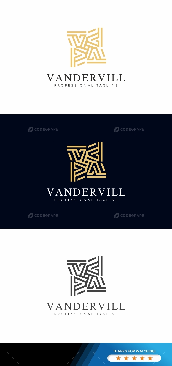 Vandervill V Letter Logo