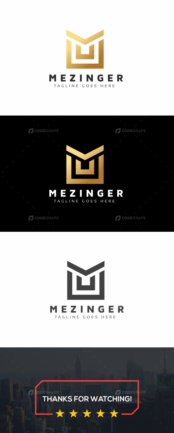Mozinger M Letter Logo
