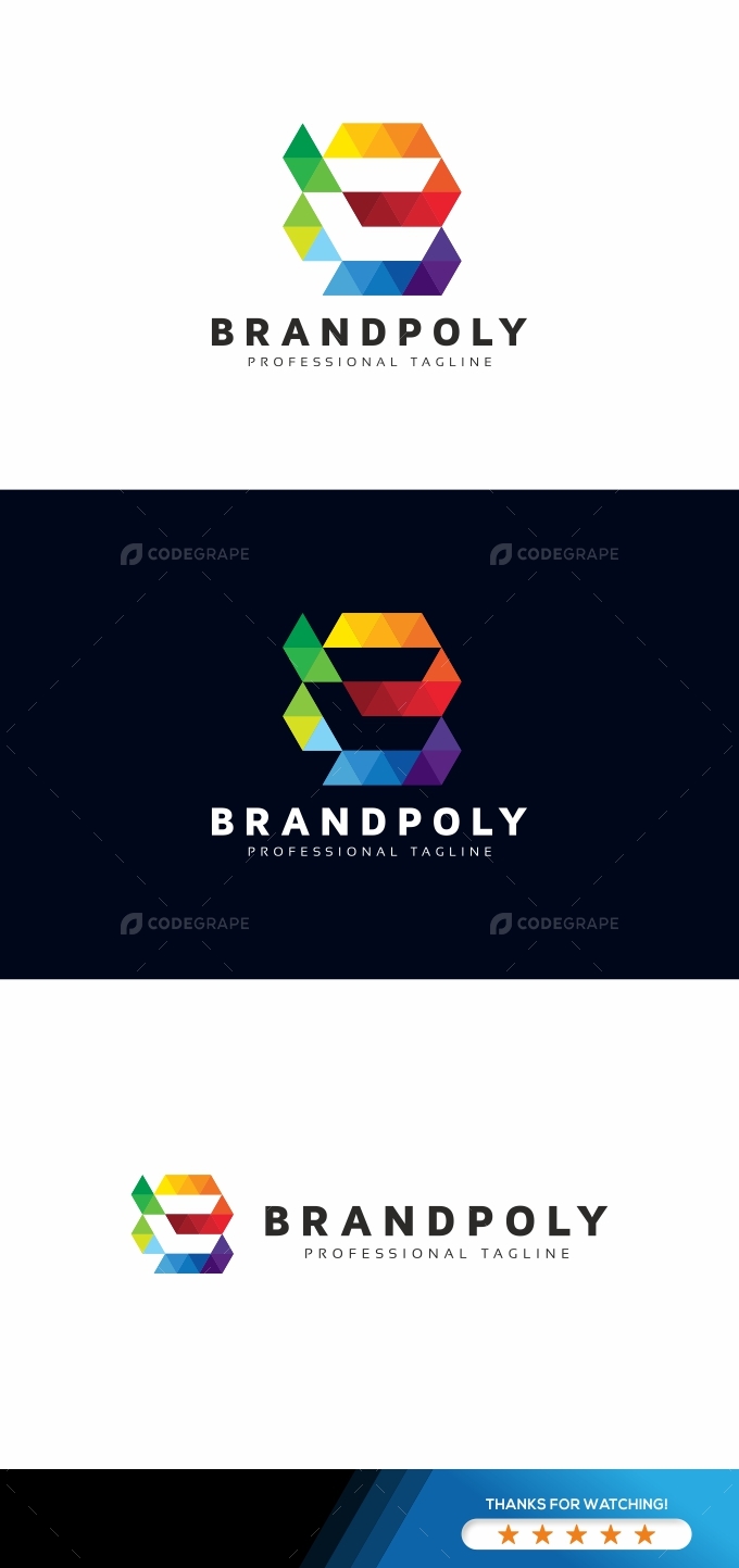B Letter Colorful Logo