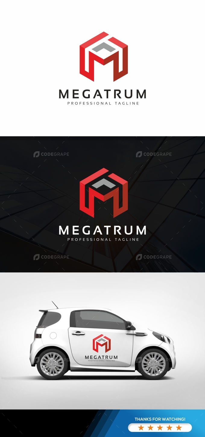 Megatrum M Letter Logo