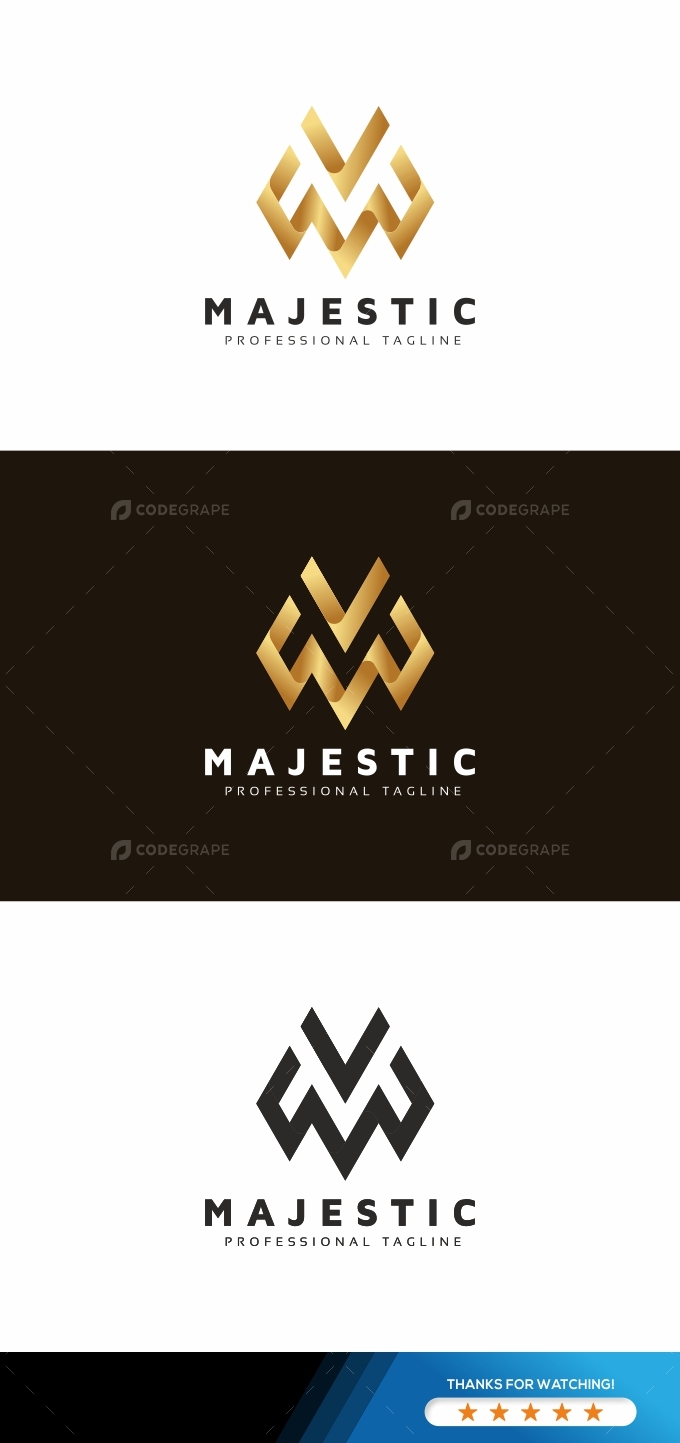 Majestic M Letter Logo