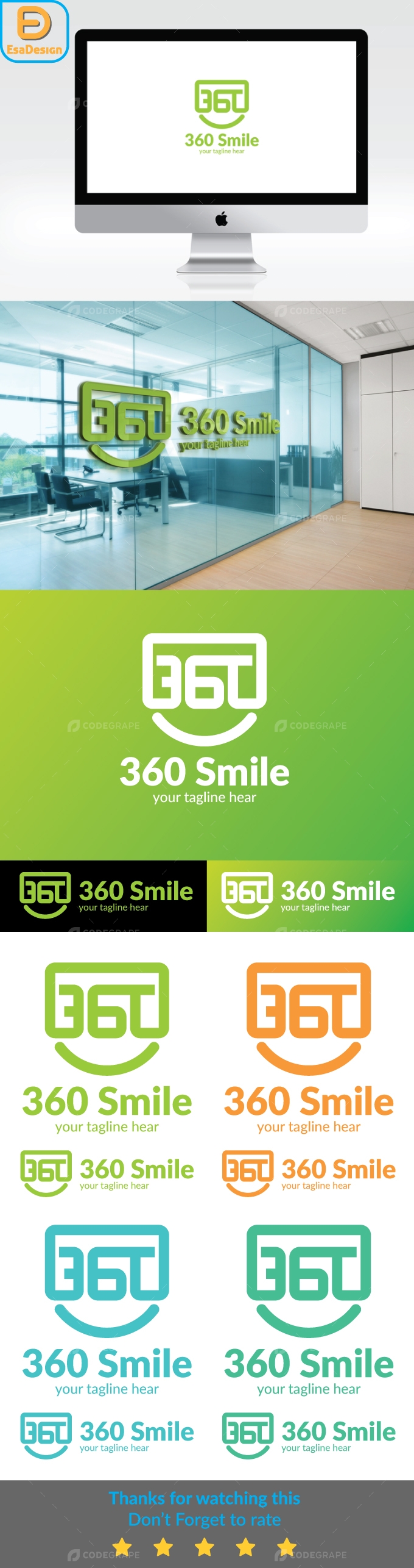 360 Number Logo