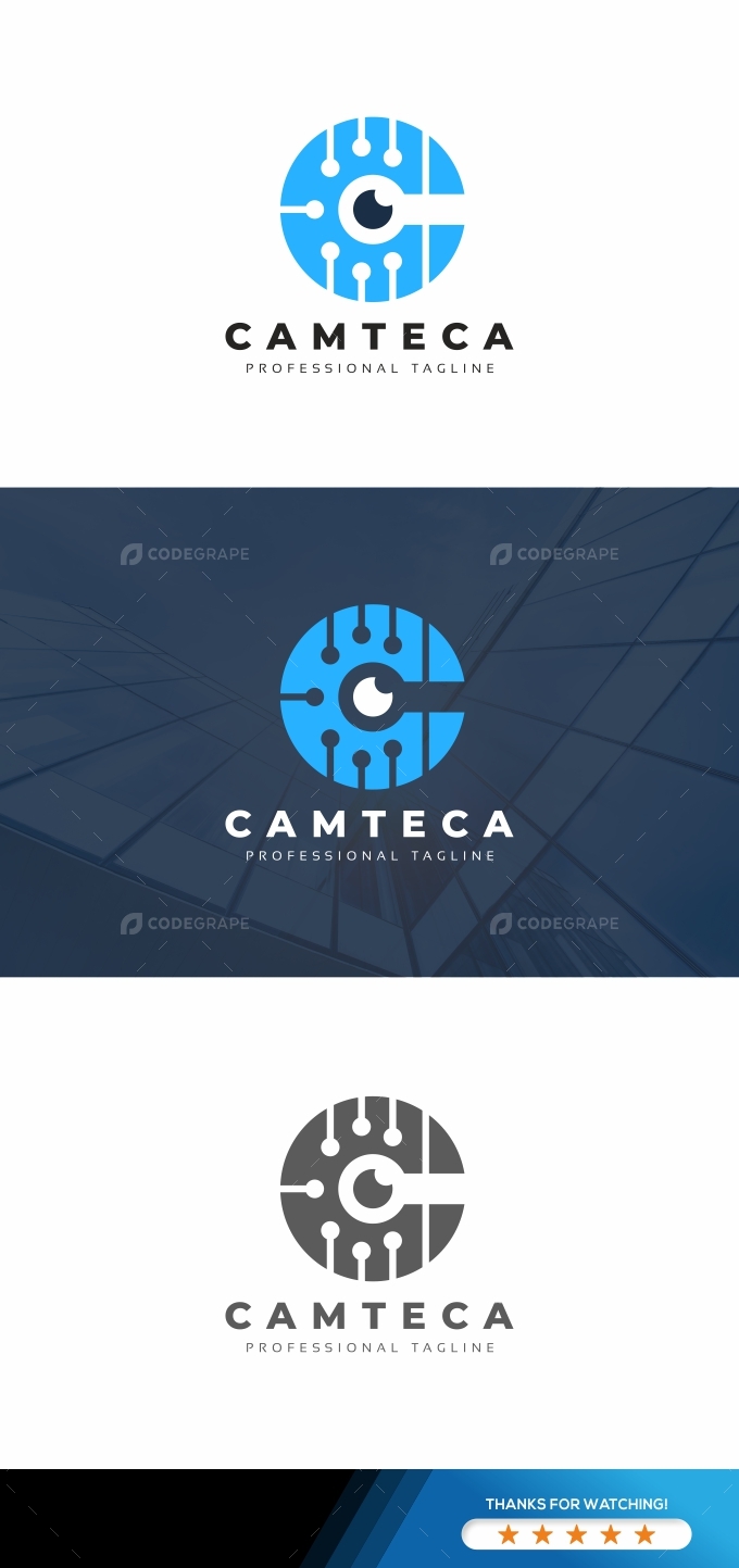 Camera Tech C Letter Logo