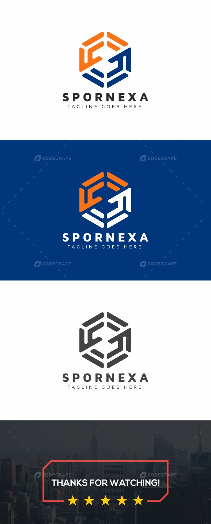 S Letter Hexagon Connect Logo