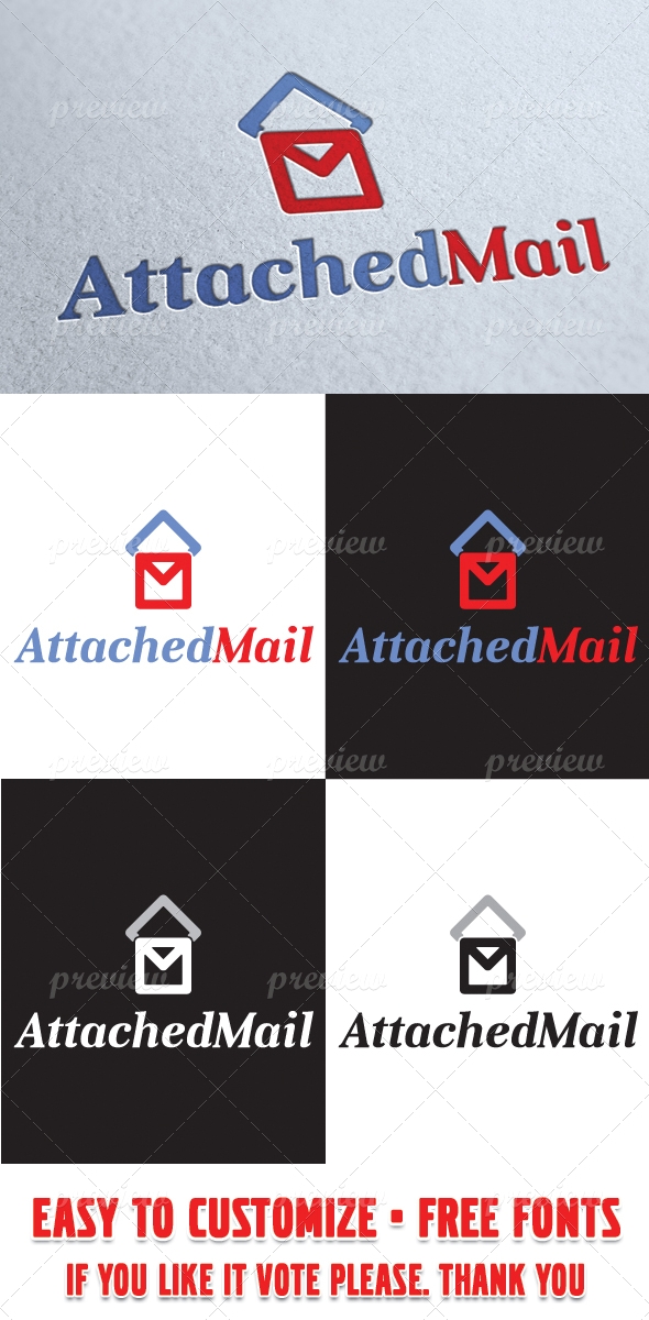 Attached Mail Logo Template