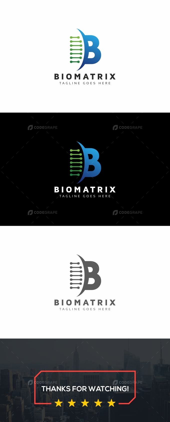 Biomatrix B Letter Tech Logo