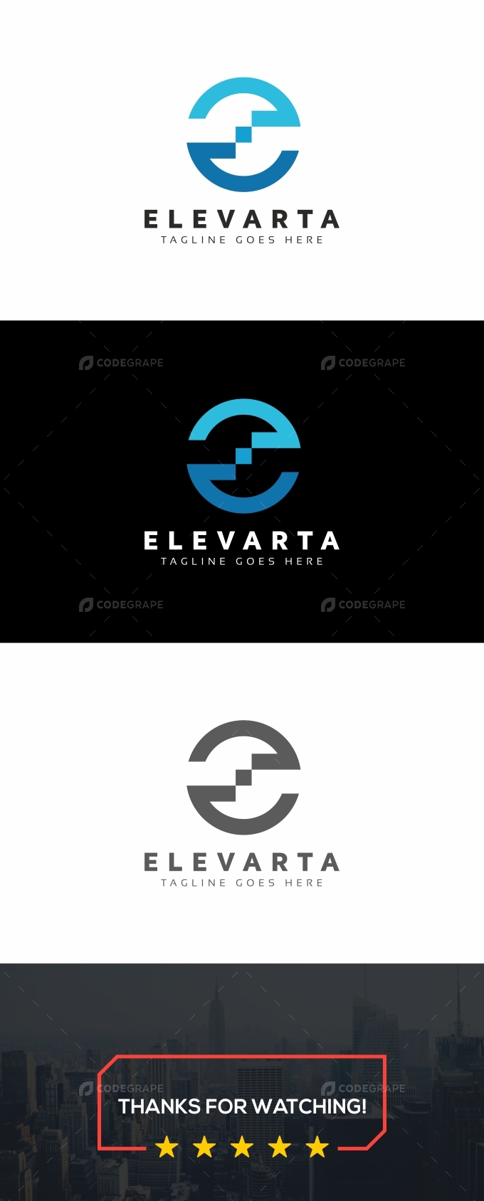E Letter Circle Tech Logo