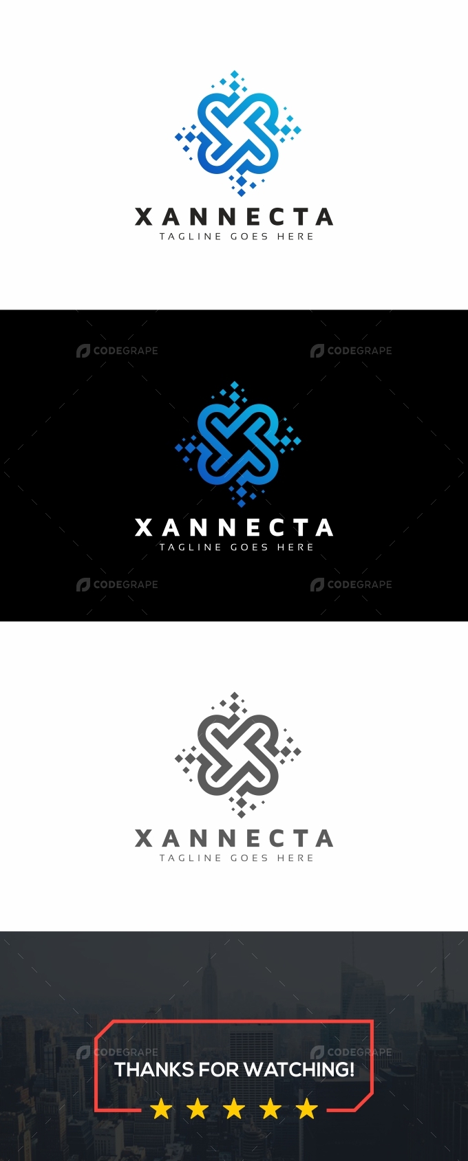 X Letter Digital Logo