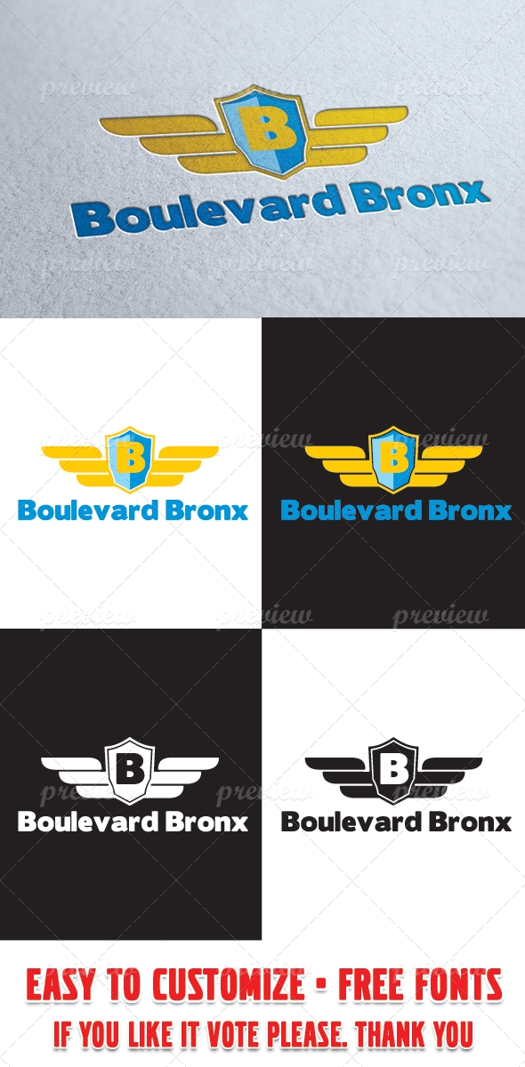Boulevard Bronx Logo Template