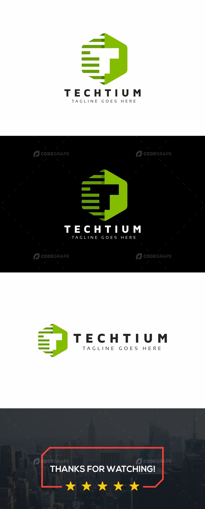 T Letter Hexagon Logo