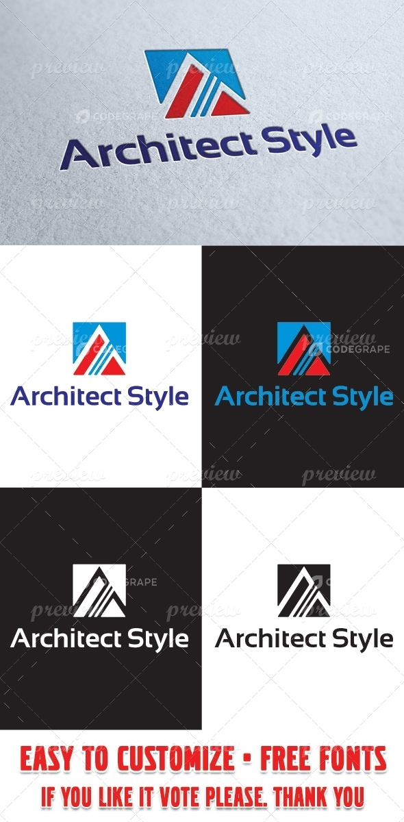 Architect Style Logo Template