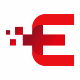 E Letter Digital Pixel Logo