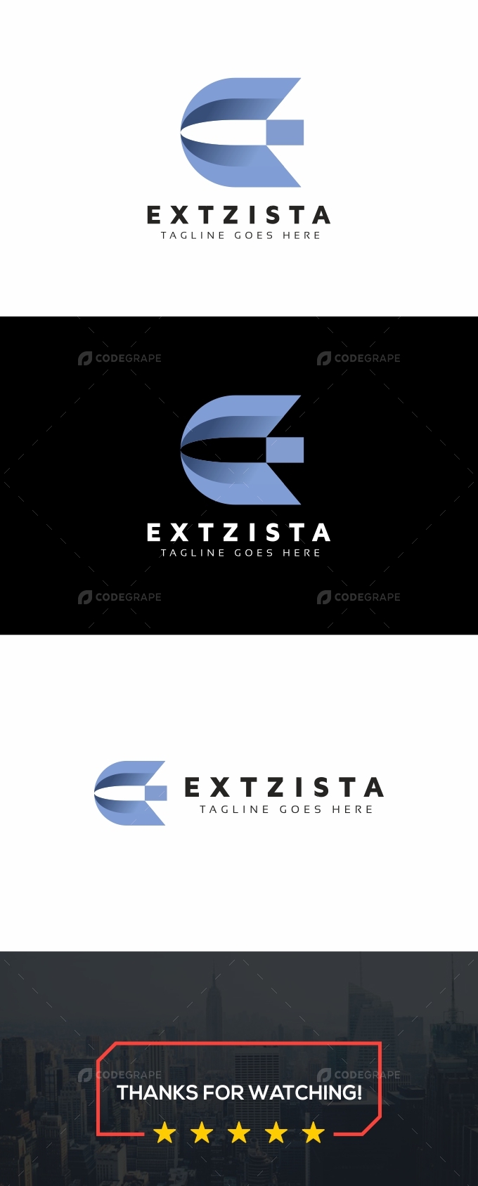 Extzista E Letter Logo