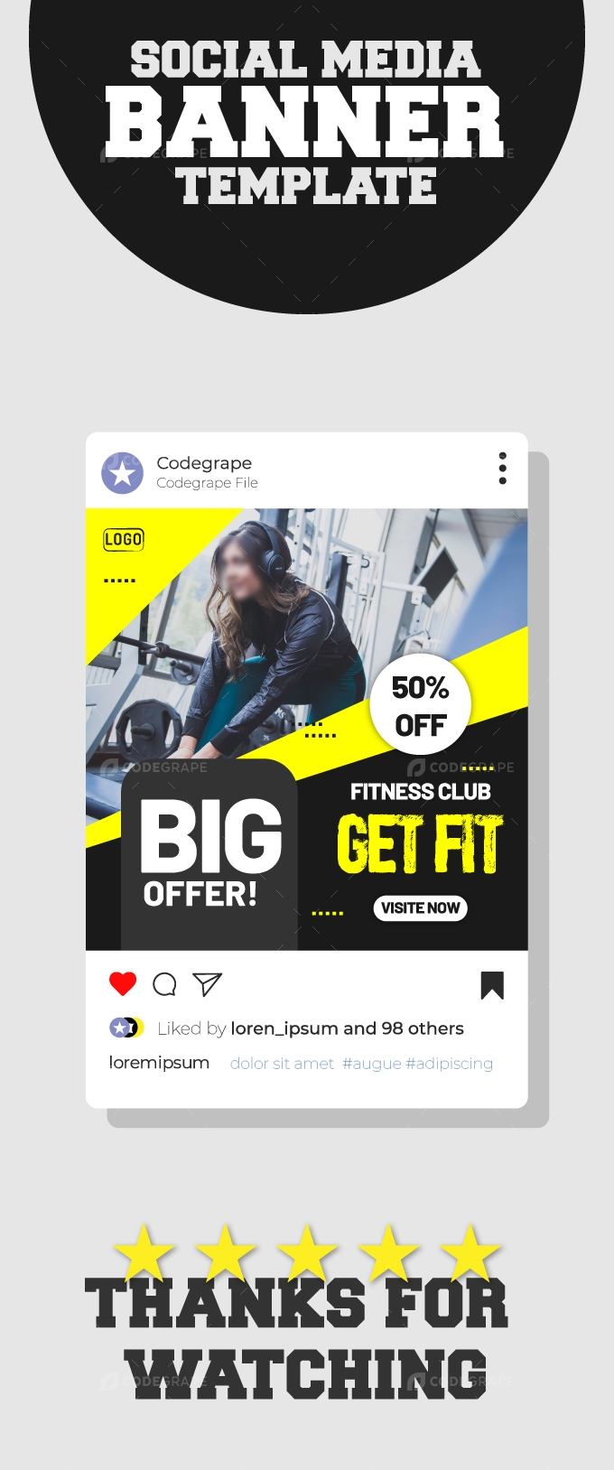 Gym House Promotional Sale Banner