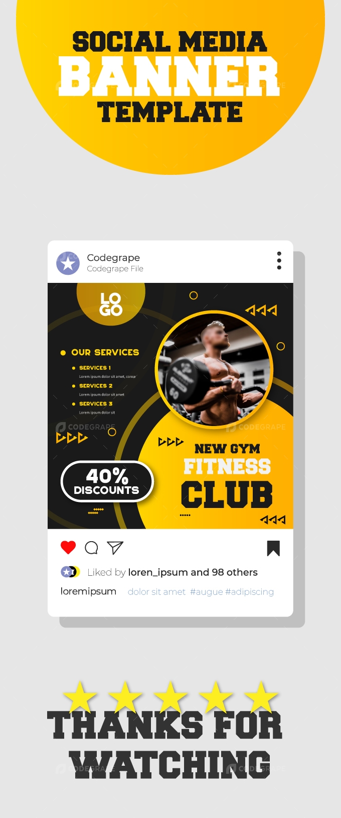 Gym House Promotional Banner Templates
