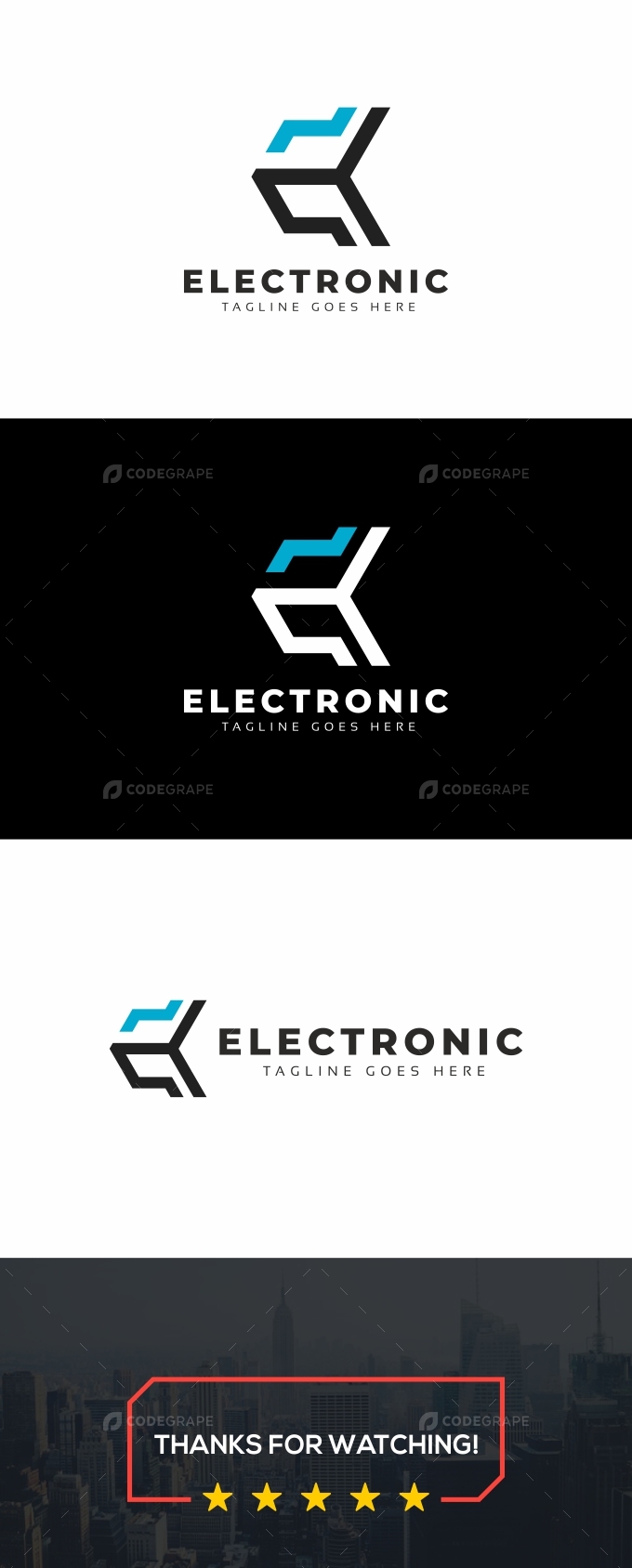 Electronic E Letter Logo