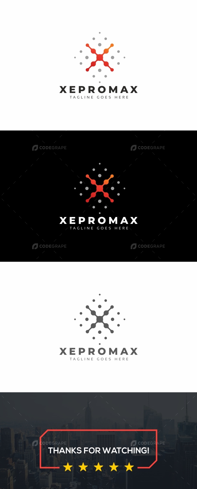 X Letter Point Logo