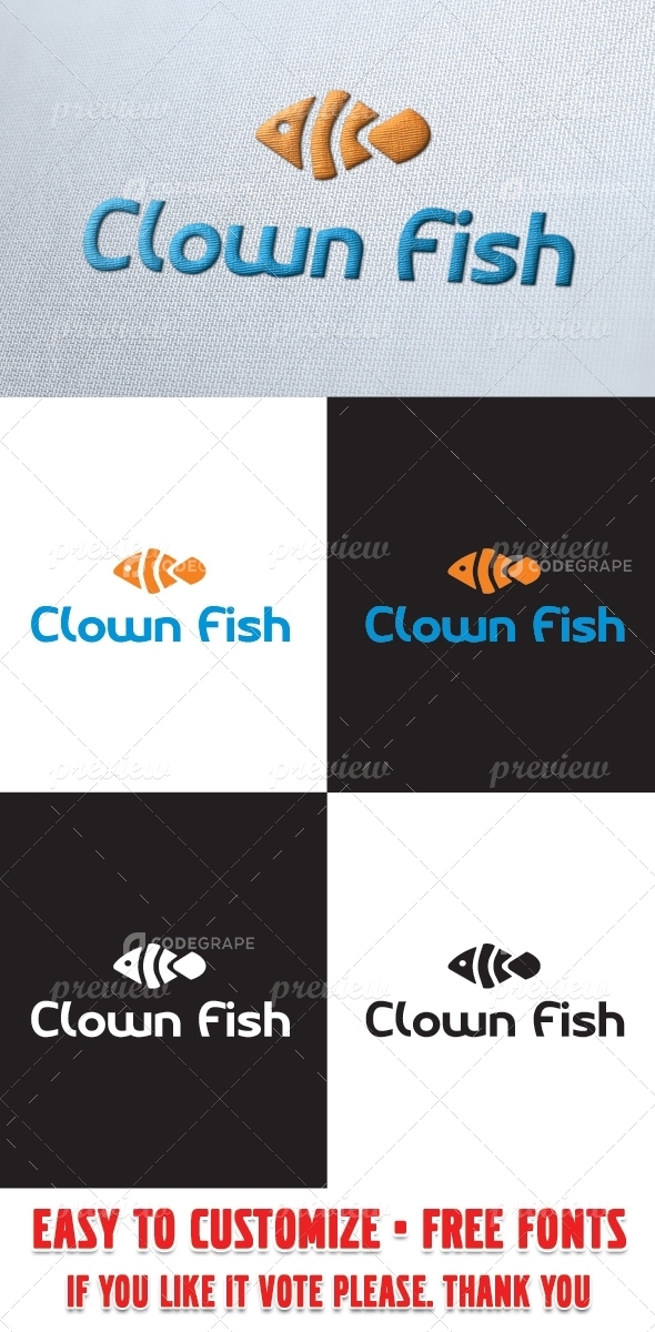 Clown Fish Logo Template