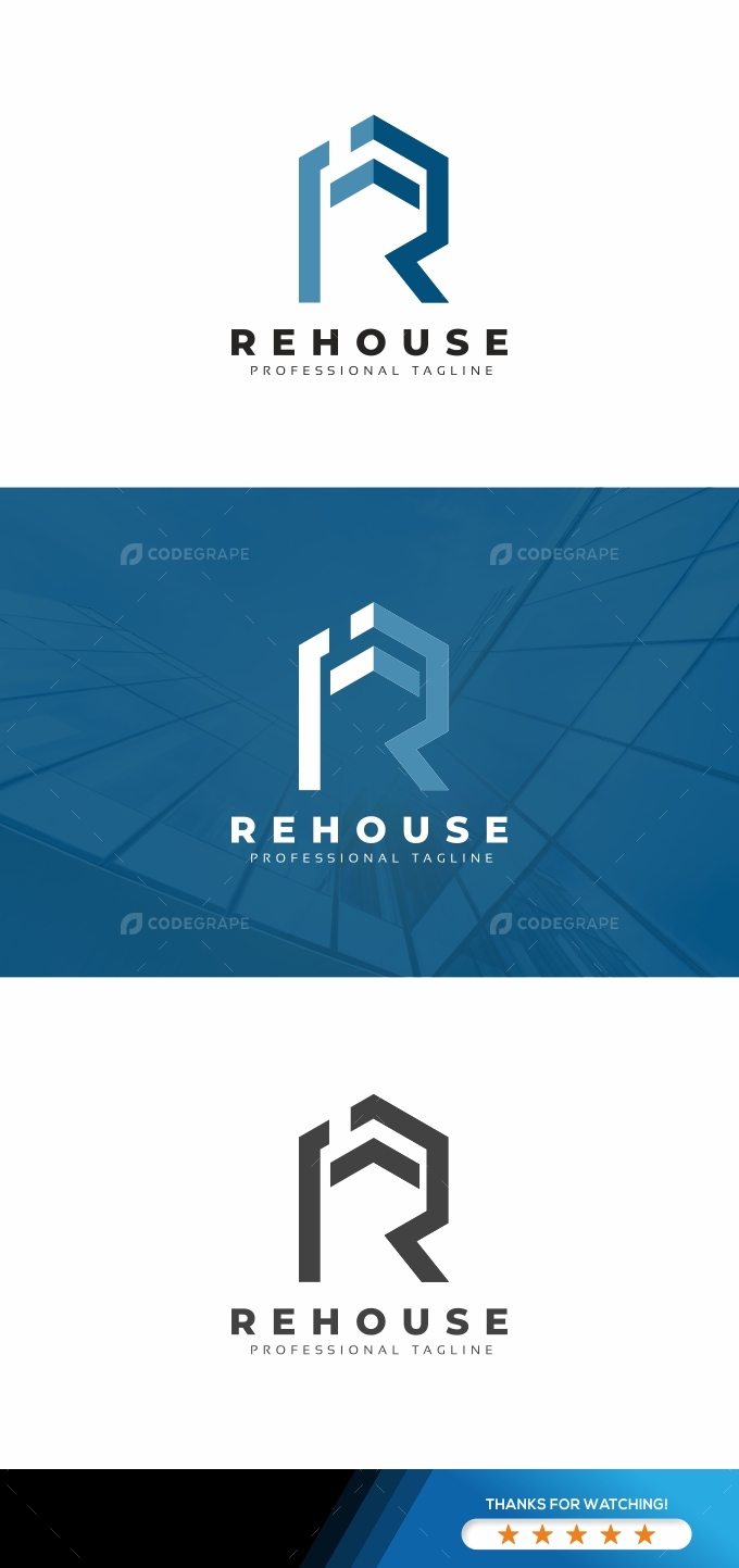 R House Letter Logo