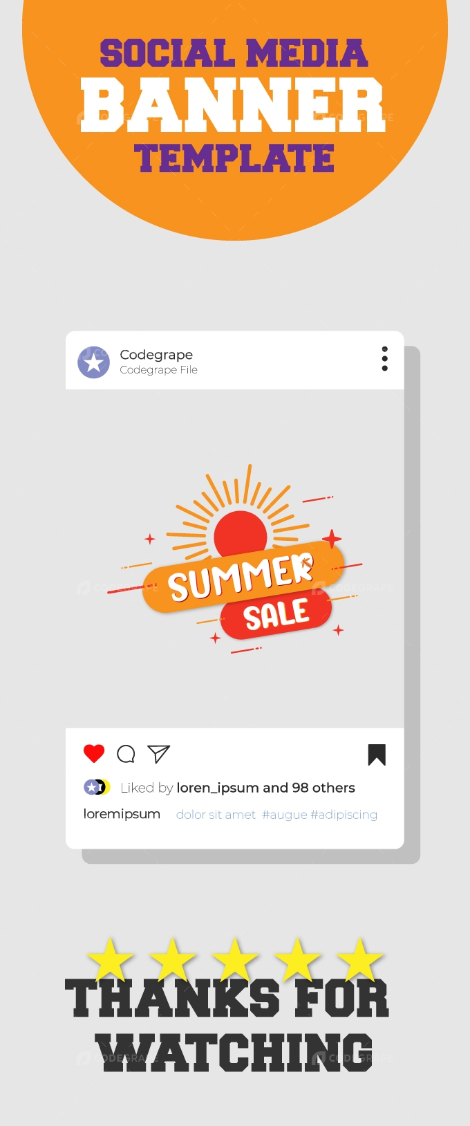 Summer Flash Sale Ads Banner