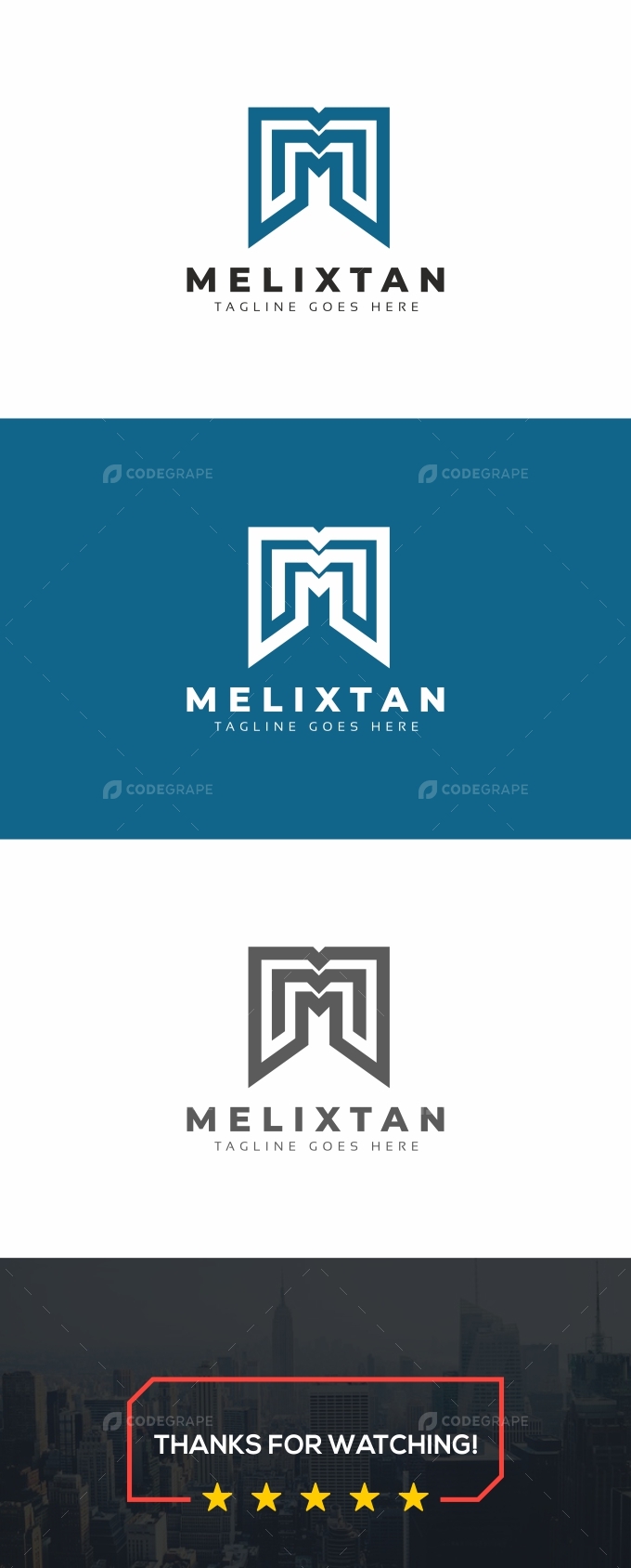 Melixtan M Letter Logo