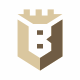 B Letter Shield Tower Logo