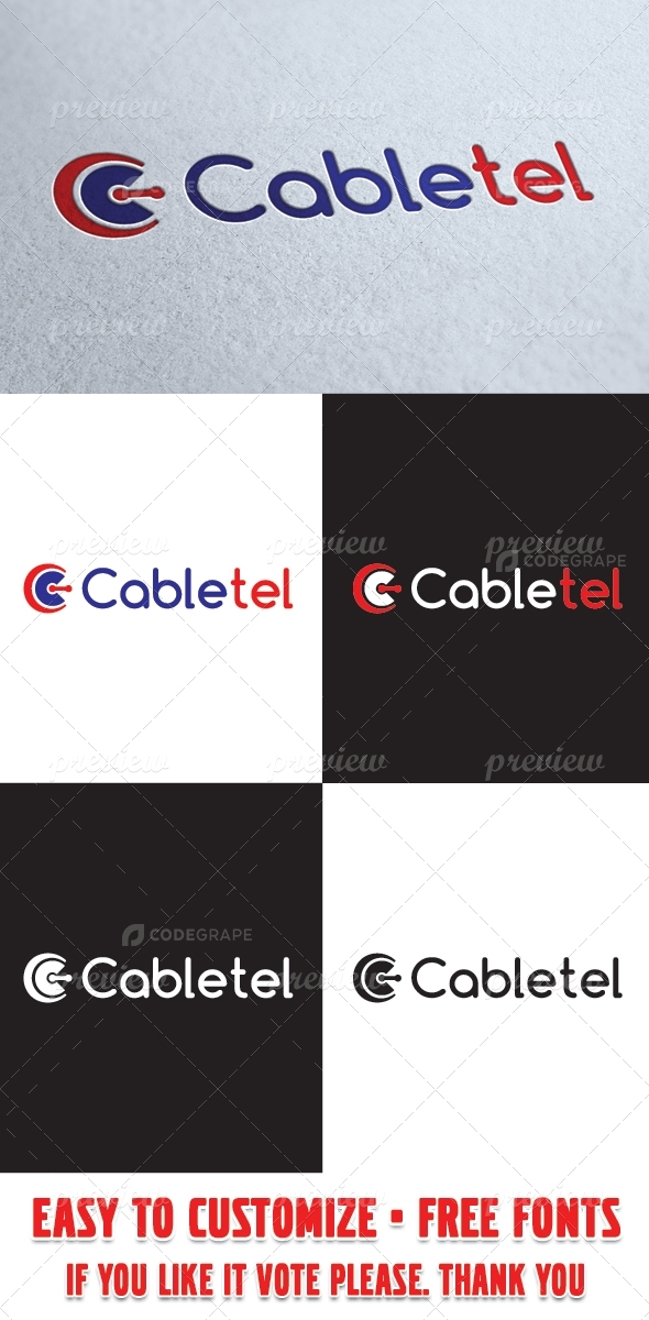 Cable Tel Logo Template