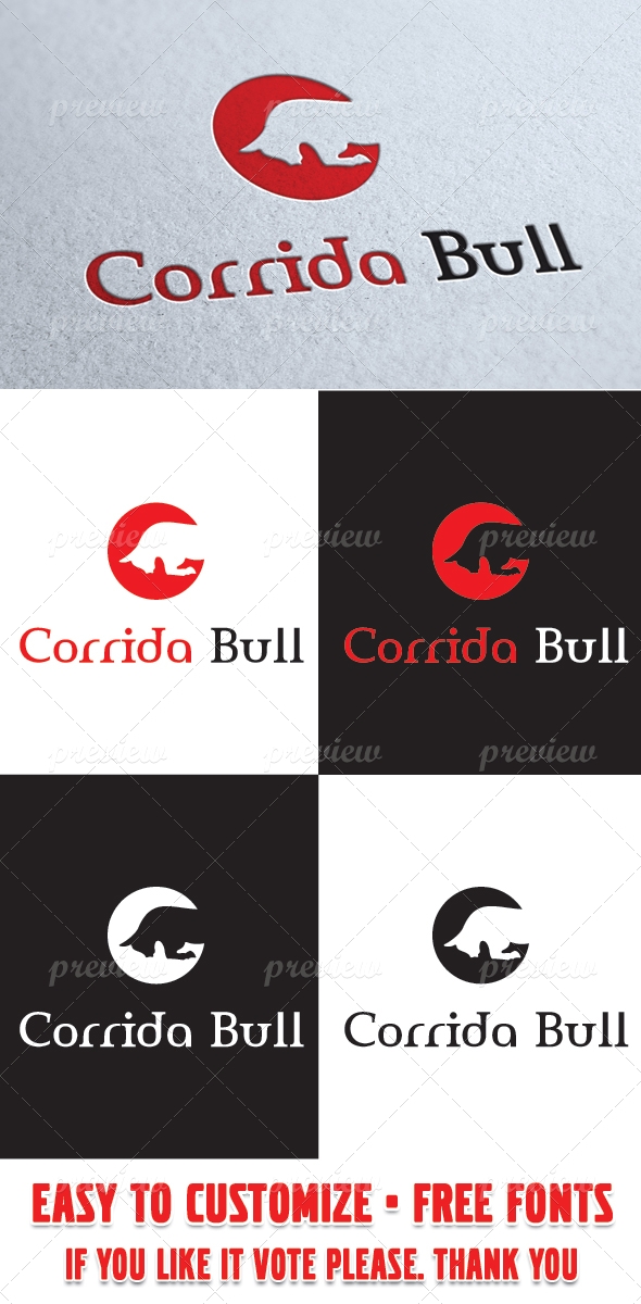 Corrida Bull Logo Template