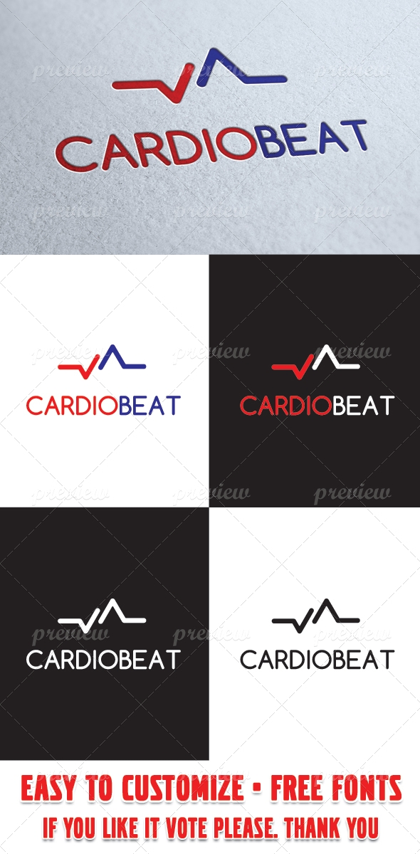 Cardio Beat Logo Template