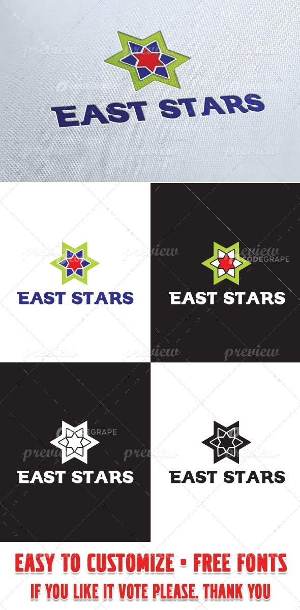 East Stars Logo Template