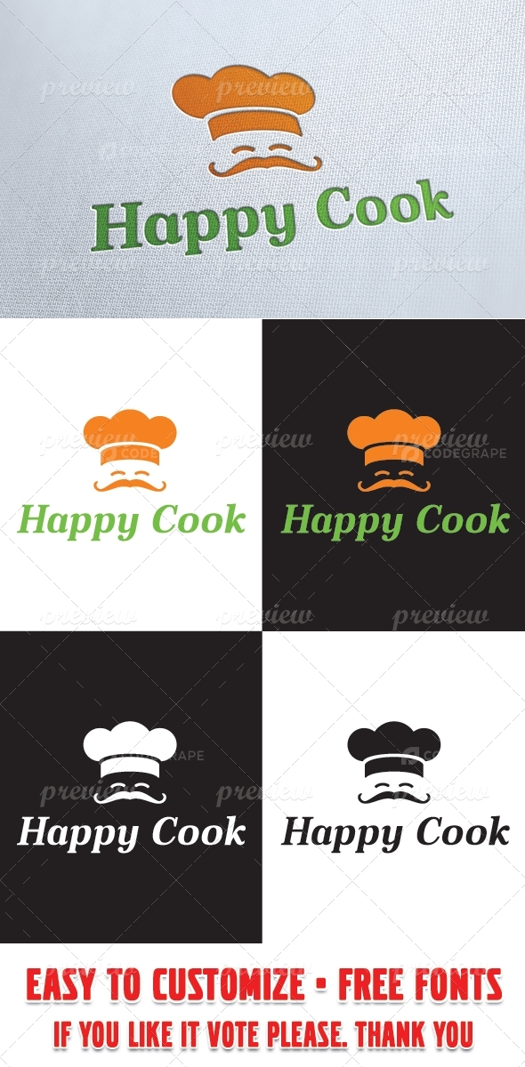 Happy Cook Logo Template